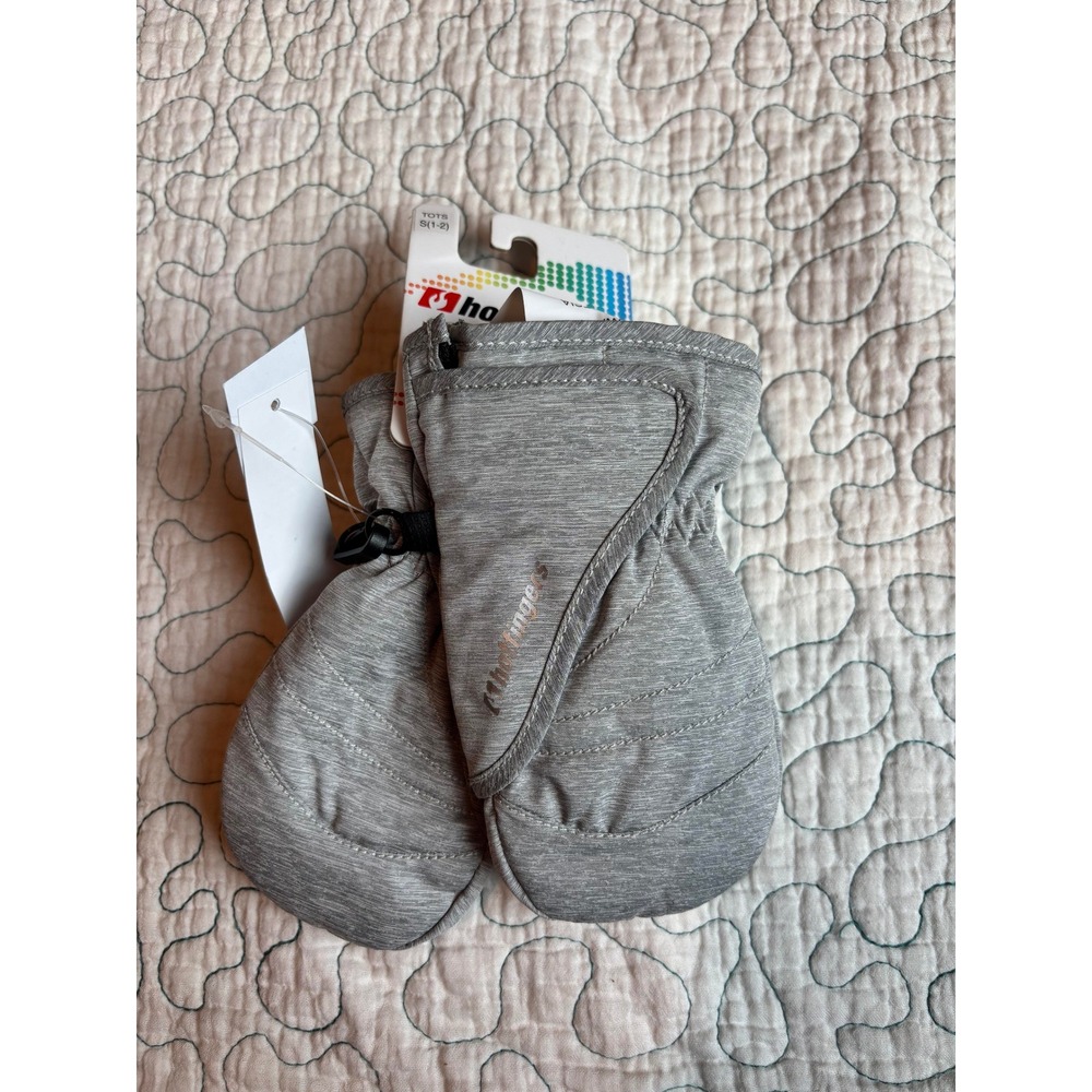 Hotfingers Toddler Mittens Heather Gray Insulated Winter Gloves Size S 1-2